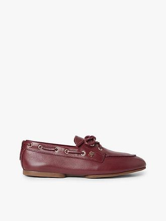 Tommy Hilfiger Leather TH Monogram Boat Shoes