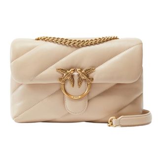 Pinko Shoulder Bags, female, Beige, Size: ONE SIZE Classic Love Bag Puff Maxi Quilt
