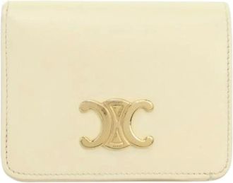 Celine Pre-owned Wallets, female, Beige, Size: ONE SIZE Pre-owned Vintage Leather Wallet