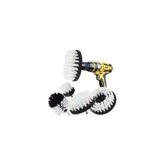 OEM Juego De 5 Cepillos De Limpieza Para Taladros, Utilizables En Coches, Azulejos, Alfombras, Ba&ntilde;eras, Cocinas Y Aseos (blanco)