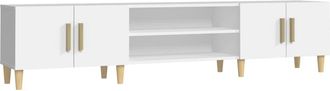 vidaXL Vidaxl - Mueble Para Tv Madera Contrachapada Blanco 180x31,5x40 Cm