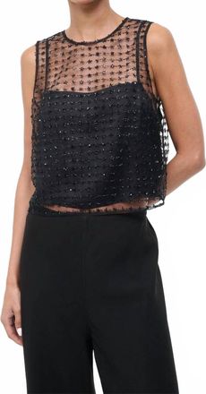 Staud Seraphina Top In Stardust Onyx
