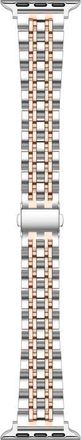 Posh Tech Rainey Silver/Rose Gold Stainless Steel Band for Apple Watch in Silver/Rose Gold at Nordstrom
