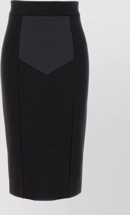 Dolce & Gabbana high-waisted stretch skirt with slit and panel detail