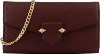 Pourchet S&egrave;vres Clutch - Dames - Clutches - Rood - ONE Size - Leer - Tassen