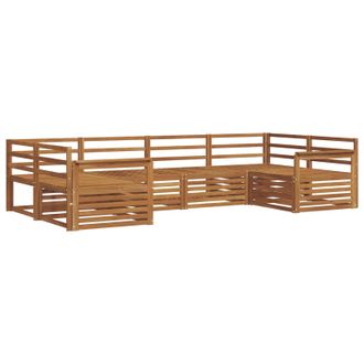 vidaXL Set Di Divani Da Esterno 6 Pz Naturale Legno Di Acacia Massello Vidaxl