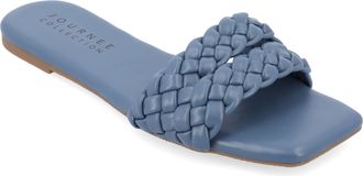 Journee Collection Women & apos;s Sawyerr Medium and Wide Width Flat Sandals