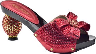 Generic Womens Shoes and Bag Set Stiletto High Heel Slip On Shoes Matching Full Rhinestone Flower Evening Handbag