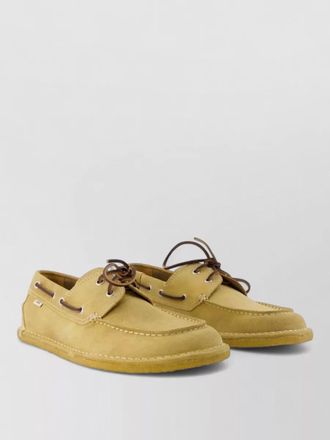 Ami suede leather boat shoes