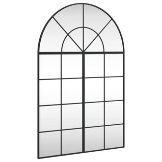 Berkfield Home Wall Mirror Black 80x120 cm Arch Iron