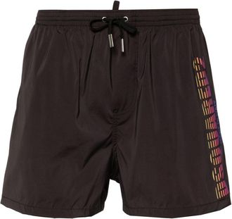 Dsquared2 logo-print swim shorts - men - Polyester/Elastane - 50 - Black