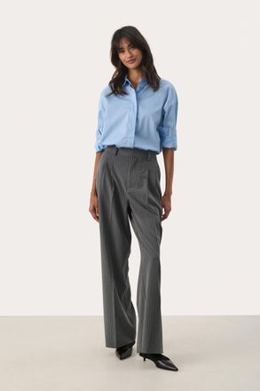 Part Two Pants Suiting Classic fit Gray Flannel Pinstripe grey