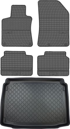 OEM Juego De Alfombrillas De Goma Para Peugeot 308 Ii Hatchback (desde Agosto De 2013 Hasta 2021) + Alfombrilla Para El Maletero
