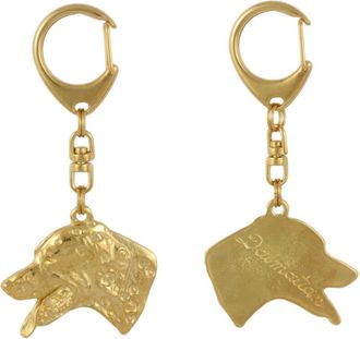 OEM D&aacute;lmata, Pointer D&aacute;lmata: Llavero De Perro Chapado En Oro, Decoraci&oacute;n De Bolsos, Accesorio De Lujo De Art-dog