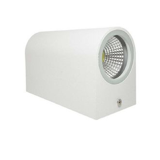 Trade Shop Trade Shop Traesio - Trade Shop - Applique Doppia Luce Led 10w Nero Bianco Lampada Parete Up Down Faretto Esterno - Blanco