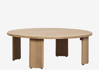 Sklum Sklum - Mesa De Centro Para Jard&iacute;n Ovalada 100x80 Cm En Madera De Acacia Uleno