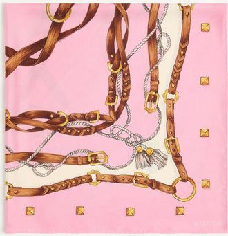 Valentino Garavani Valentino Silk Scarf with Stud Framed Print