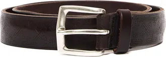 Orciani Laser-Cut Leather Casual Belt