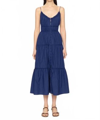 Sea New York Camden Cotton Poplin Tank Dress In Blueberry