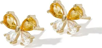Tiramisu Plated 1.60 Ct. Tw. Gemstone Stud Earring