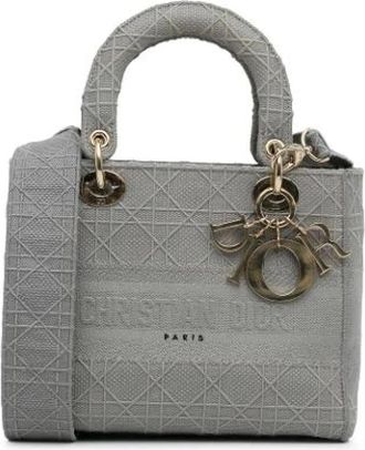 Dior Pre-owned Lady D-Lite - Dames - Vintage Handtas - Grijs - ONE Size - Vintage