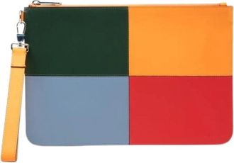 Burberry Pre-owned Clutch - Dames - Vintage Clutch - Veelkleurig - ONE Size - Leer - Vintage