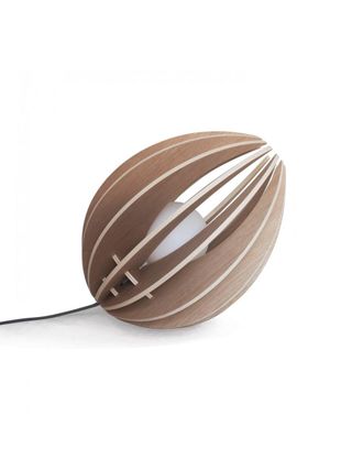 Gone's L&aacute;mpara de mesa de roble natural cable negro