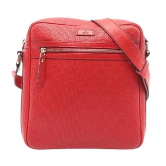 Gucci Pre-owned Diamante Leren Schoudertas - Dames - Pre-owned - Rood - Maat: ONE Size Leer
