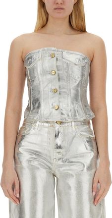 Ganni Denim Top-Donna