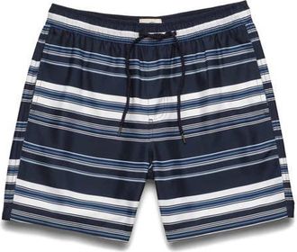 Surfside Supply Co. Jimmy 6.5 Volley in Navy Stripe at Nordstrom, Size Xx-Large