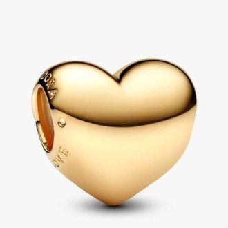 Pandora Be Love 14k Gold-plated Engravable Heart Charm