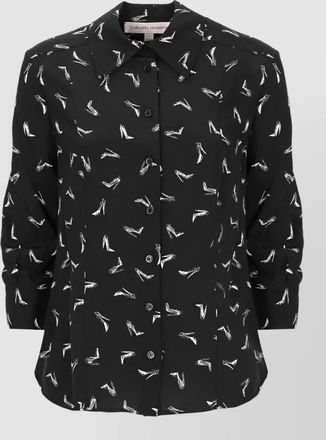 Carolina Herrera silk printed long-sleeve shirt