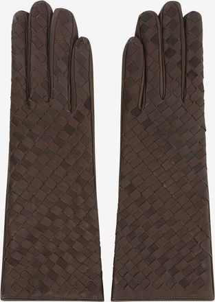 Sermoneta Gloves Gewebte Handschuhe aus Leder