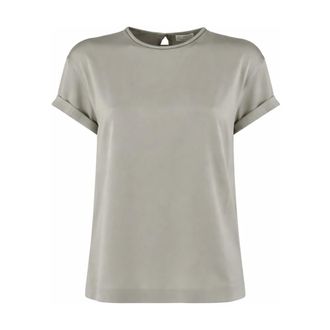 Brunello Cucinelli Dames, Blouses & Shirts, Grijs, Maat: M Zijde