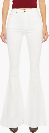 Kancan Braelynn Essentials High Rise Super Flare Jeans in White at Nordstrom, Size 28