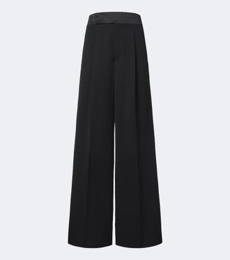 Saint Laurent Pleated wool wide-leg pants