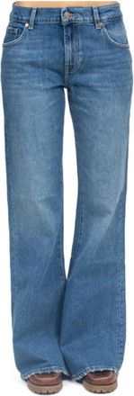 7 For All Mankind Jeans A Zampa Vita Alta - Dames - Bootcut Jeans - Blauw - W28 - Katoen - Jeans