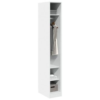 Berkfield Home Wardrobe White 30x50x200 cm Engineered Wood | Size: 30 x 50 x 200 cm