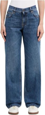 Sporty & Rich Straight Jeans - Dames - Regular Fit Jeans - Blauw - W25 - Katoen - Jeans