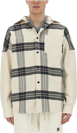 Palm Angels Classic Logo Overshirt - Heren - Zomerjassen - Veelkleurig - M - Katoen - Jassen