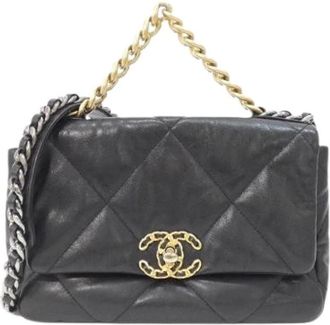 Chanel Pre-owned Borsa a Spalla in Pelle di Capra 19 - - Pre-owned - Donna - Nero - ONE SIZE
