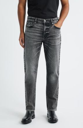 BOSS Ogden Straight Leg Jeans in Black at Nordstrom, Size 36 X 32