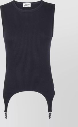 Jean Paul Gaultier ribbed tank top lingerie garter