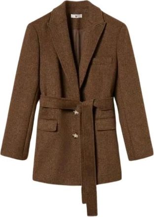 Twinset Blazer de Velour - Jackets - Mujer - Marr&oacute;n - XS