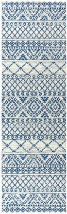 Jonathan Y Designs Moroccan HYPE Boho Vintage Area Rug in Cream/blue at Nordstrom, Size 2Ft 0In X 8Ft 0In