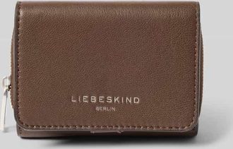 Liebeskind Portemonnaie mit Label-Detail Modell PABLITA in Dunkelbraun, Größe 1