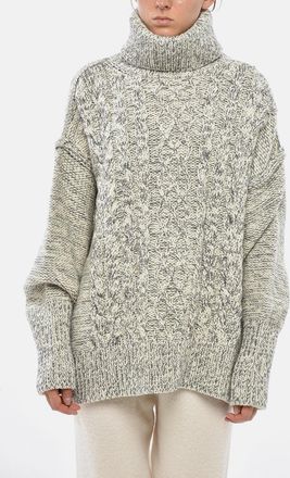 Max Mara SPORTMAX Maglia a Collo Alto GIOCHI in Lana a Trecce Max Mara