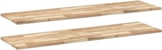 vidaXL Vidaxl - Floating Shelves 2 pcs 160x40x2 cm Untreated Solid Wood Acacia