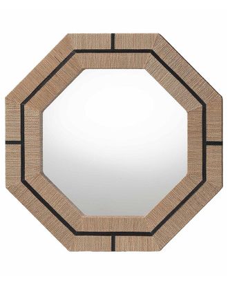 Baxton Studio Mirai Bohemian Woven Grasscloth Octagon Accent Mirror