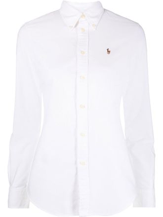 Polo Ralph Lauren Camicia Oxford con ricamo - Bianco